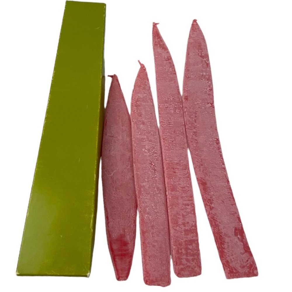 Vintage Beeswax Red Leaf Flat Candles Decoration or Sealing Wax 4 Sizes
